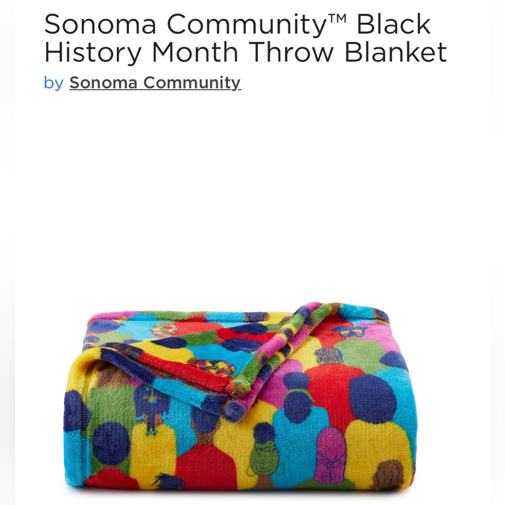 Black History Month Throw Colorful Patterned Throw
